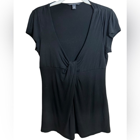 Banana Republic Women’s Cap Sleeve V-Neck Twist Front Top Stretch Size Small - Picture 5 of 10